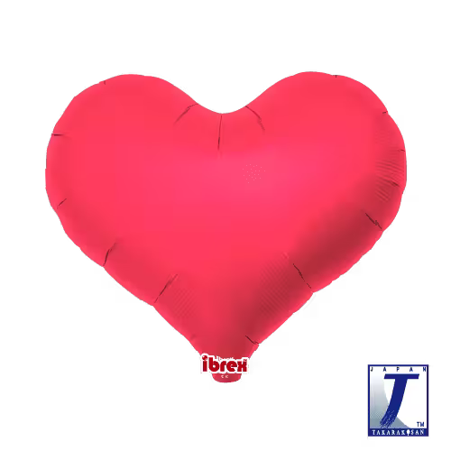 Jelly Heart Metallic Magenta- Red (Ibrex) 18"