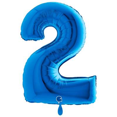 Giant Number Balloon Blue