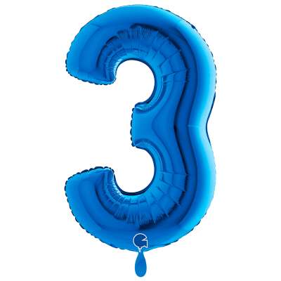Giant Number Balloon Blue