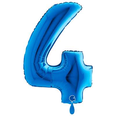 Giant Number Balloon Blue