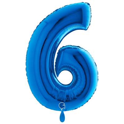 Giant Number Balloon Blue