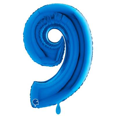 Giant Number Balloon Blue