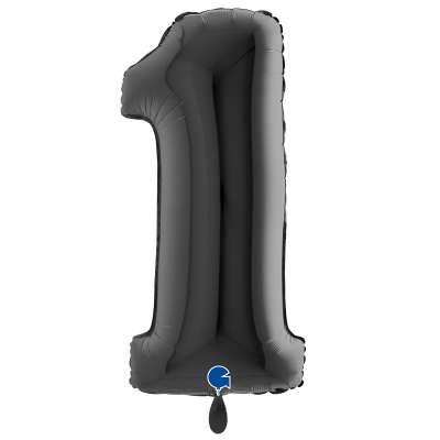 Giant Number Balloon Black