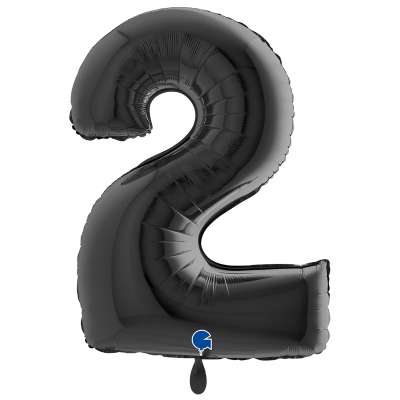 Giant Number Balloon Black