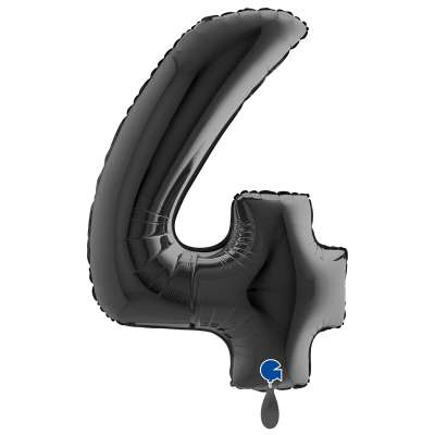 Giant Number Balloon Black