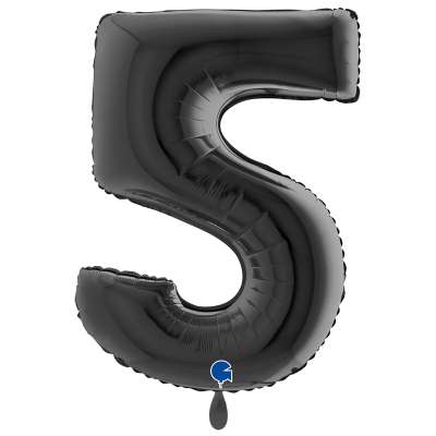 Giant Number Balloon Black