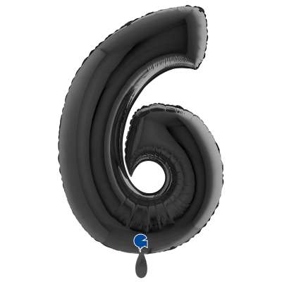 Giant Number Balloon Black