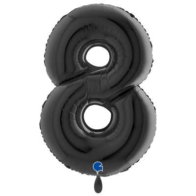 Giant Number Balloon Black
