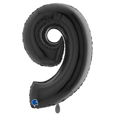 Giant Number Balloon Black