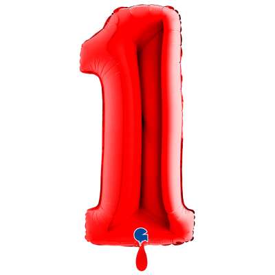 Giant Number Balloon Red