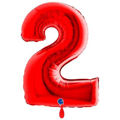 Giant Number Balloon Red