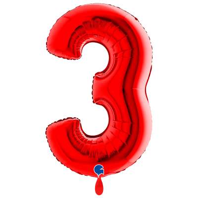 Giant Number Balloon Red