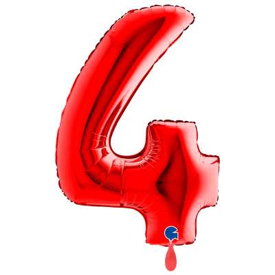 Giant Number Balloon Red