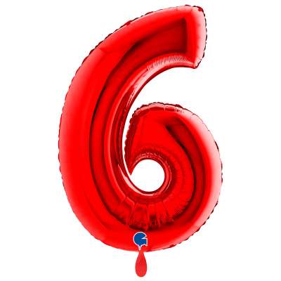 Giant Number Balloon Red