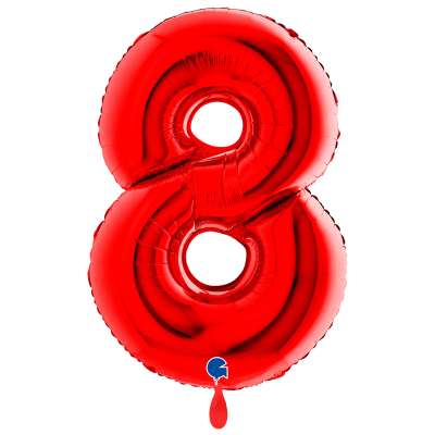 Giant Number Balloon Red