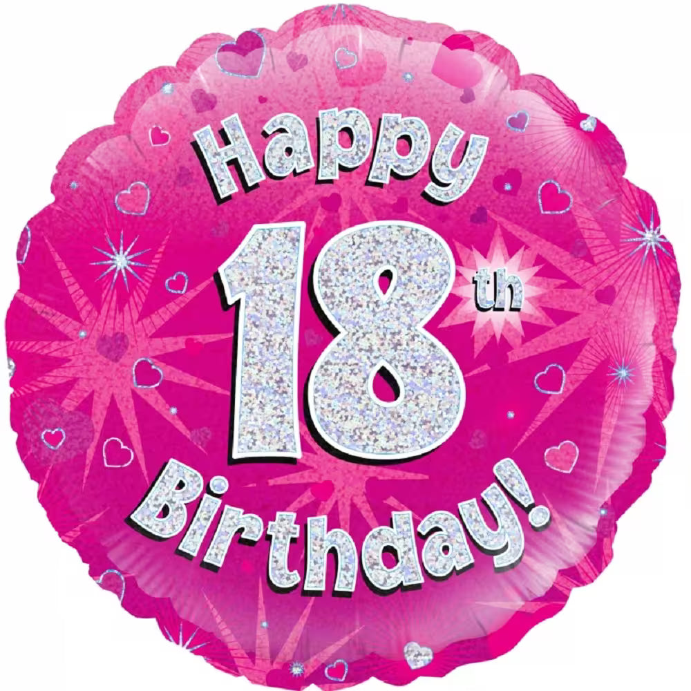 Happy Birthday Pink Holographic