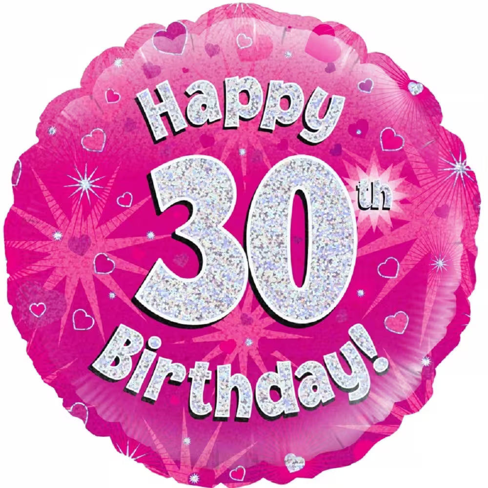 Happy Birthday Pink Holographic