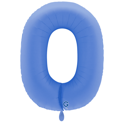 Giant Number Balloon Soft Matte Lotus Blue