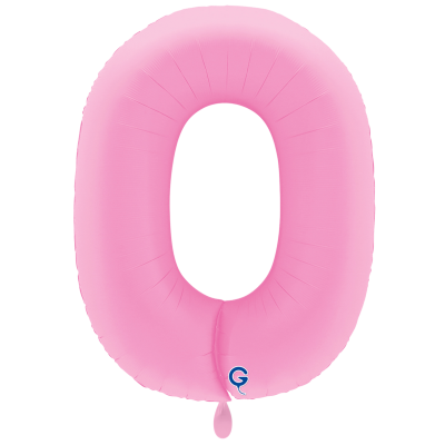 Giant Number Balloon Soft Matte Sakura Pink