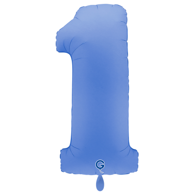 Giant Number Balloon Soft Matte Lotus Blue