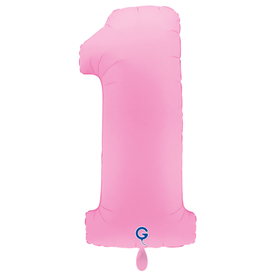 Giant Number Balloon Soft Matte Sakura Pink