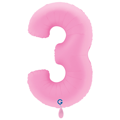 Giant Number Balloon Soft Matte Sakura Pink