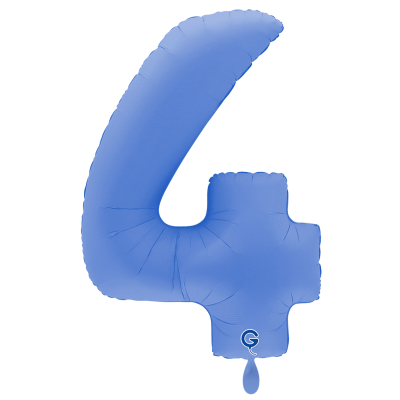 Giant Number Balloon Soft Matte Lotus Blue