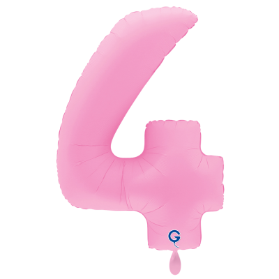 Giant Number Balloon Soft Matte Sakura Pink