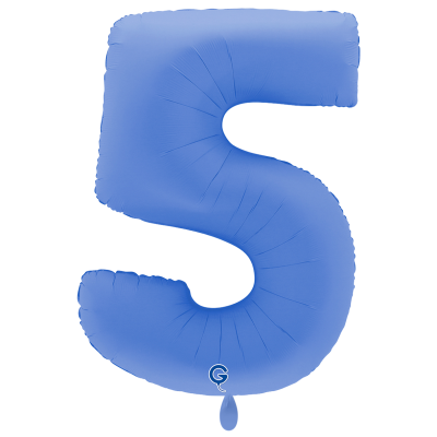 Giant Number Balloon Soft Matte Lotus Blue