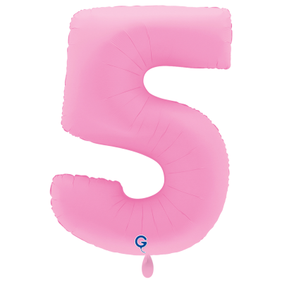 Giant Number Balloon Soft Matte Sakura Pink