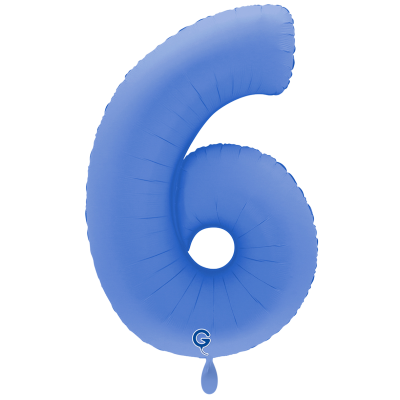 Giant Number Balloon Soft Matte Lotus Blue