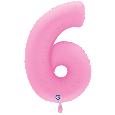 Giant Number Balloon Soft Matte Sakura Pink