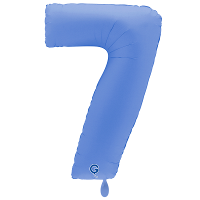 Giant Number Balloon Soft Matte Lotus Blue