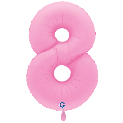 Giant Number Balloon Soft Matte Sakura Pink