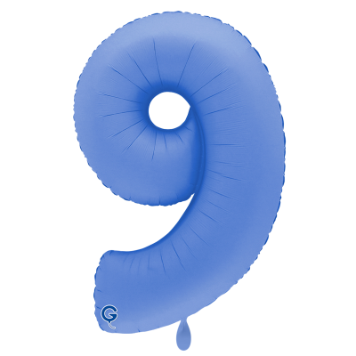 Giant Number Balloon Soft Matte Lotus Blue