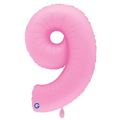 Giant Number Balloon Soft Matte Sakura Pink