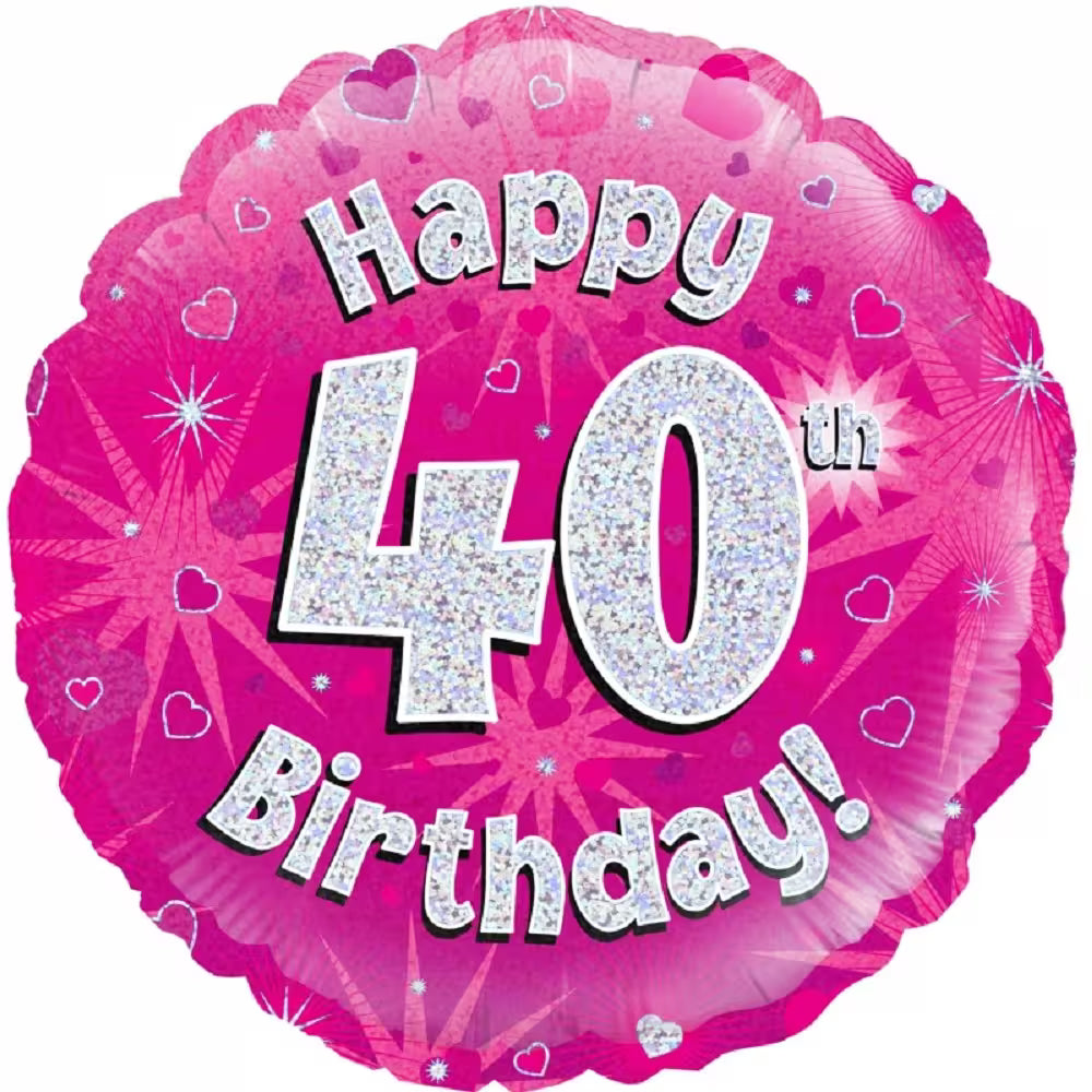 Happy Birthday Pink Holographic