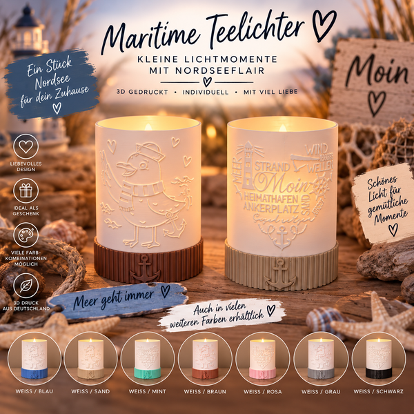 Maritime 3D-Teelichter – Küstenzauber für dein Zuhause