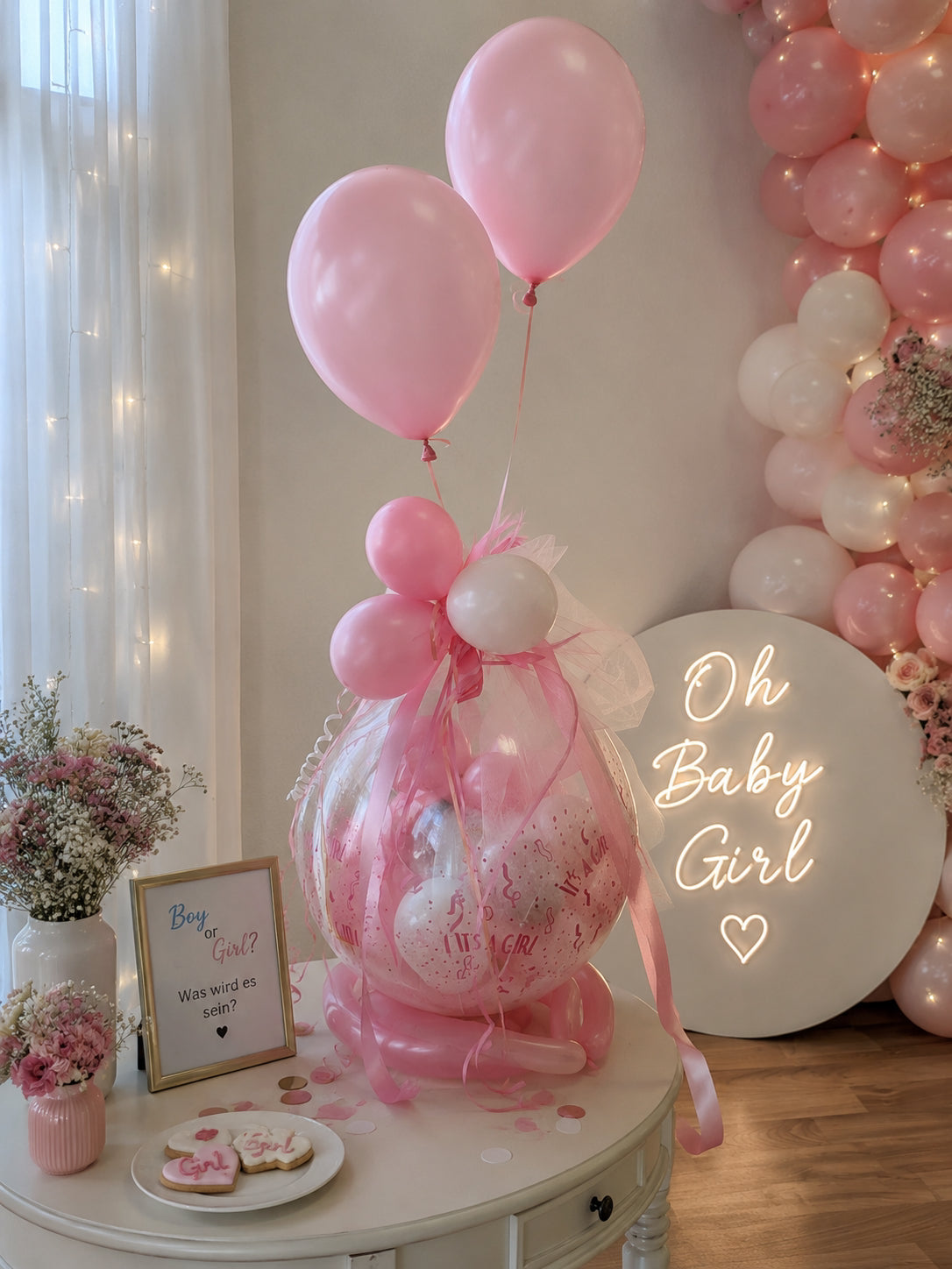 Geschenkeballon mit Helium Ballons